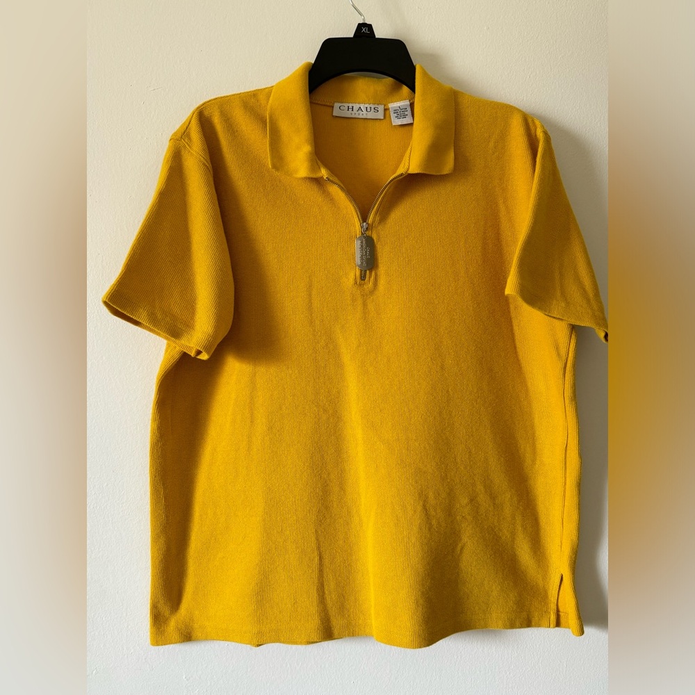 CHAUS vintage polo shirt for men, L size 🦋